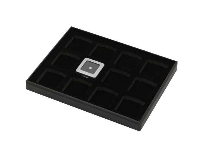 黑色12格大裸石盤盒