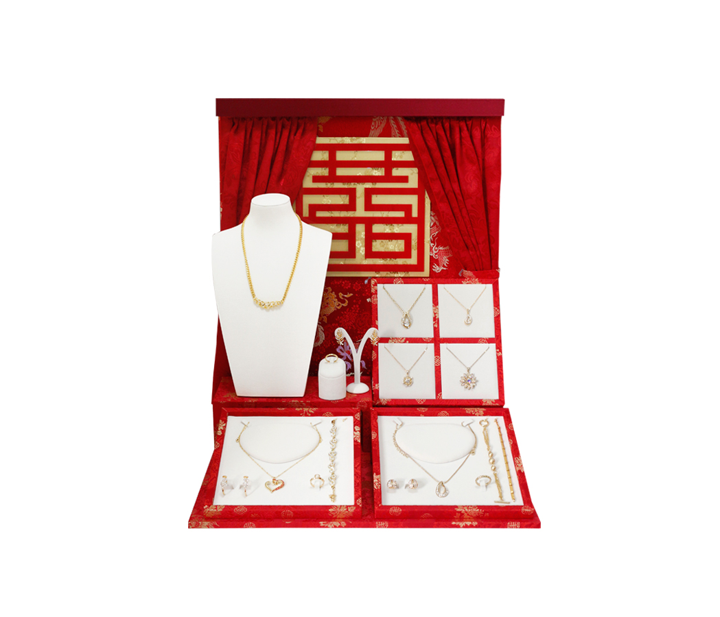 Chinese marriage red color Jewelry Display set