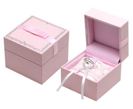 BBF11R蕾絲枕頭單戒盒-粉粉
