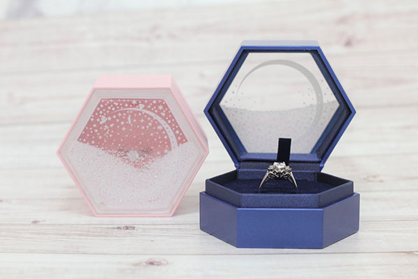 六角流沙戒指盒-珠寶盒可客製LOGO