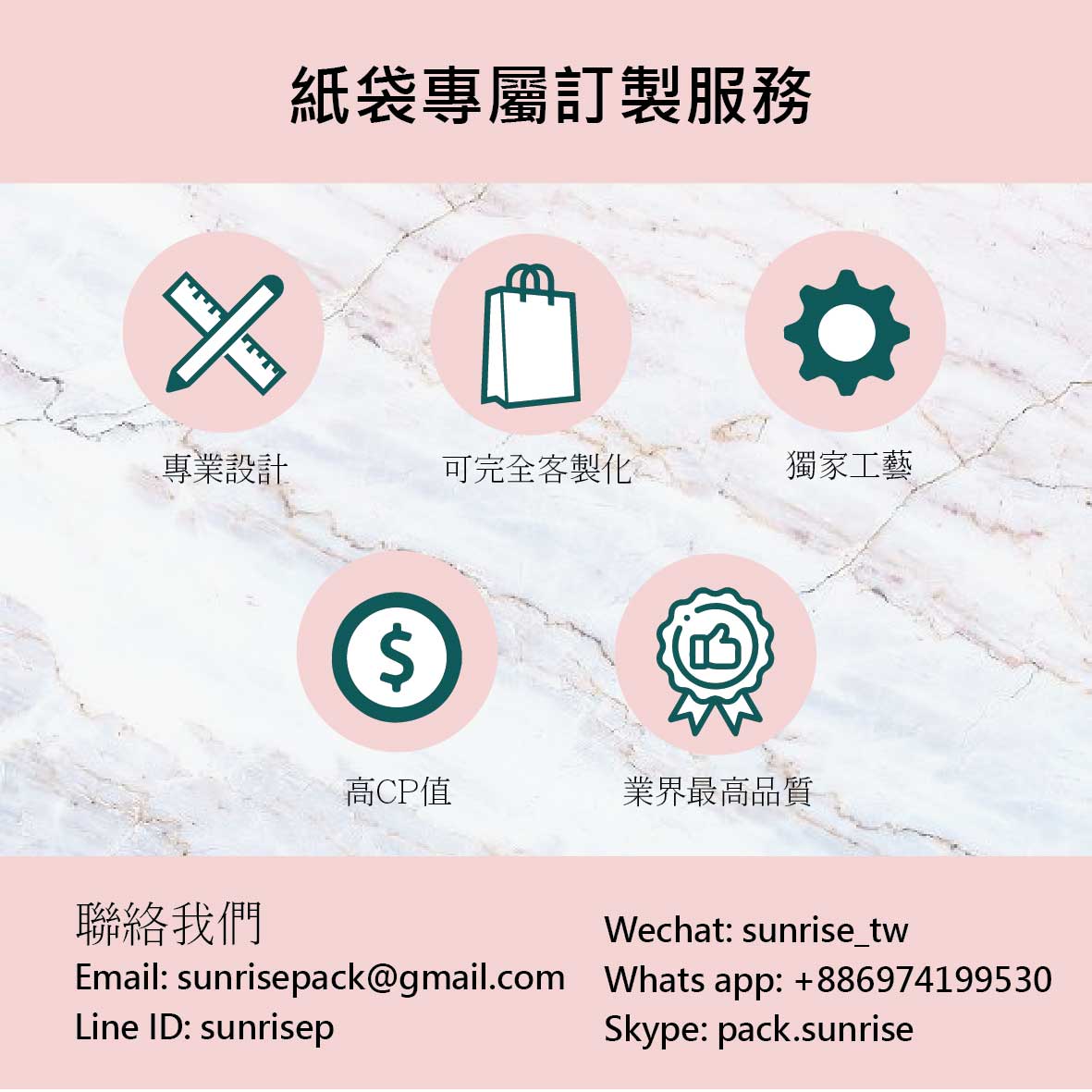 紙袋客製精品禮盒專用-台灣客製精品紙袋-訂製聯絡資訊