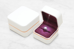 白色浪漫LED燈戒指盒-珠寶盒可客製LOGO