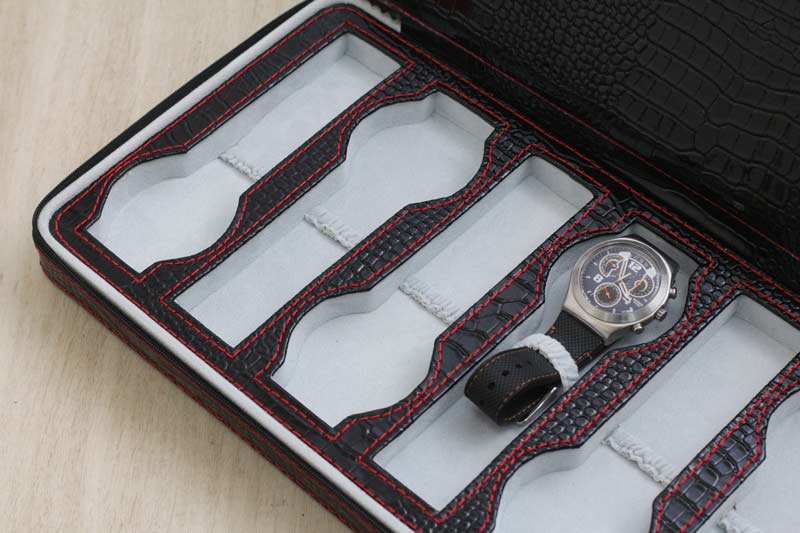 蜥蜴紋皮革收藏錶盒2